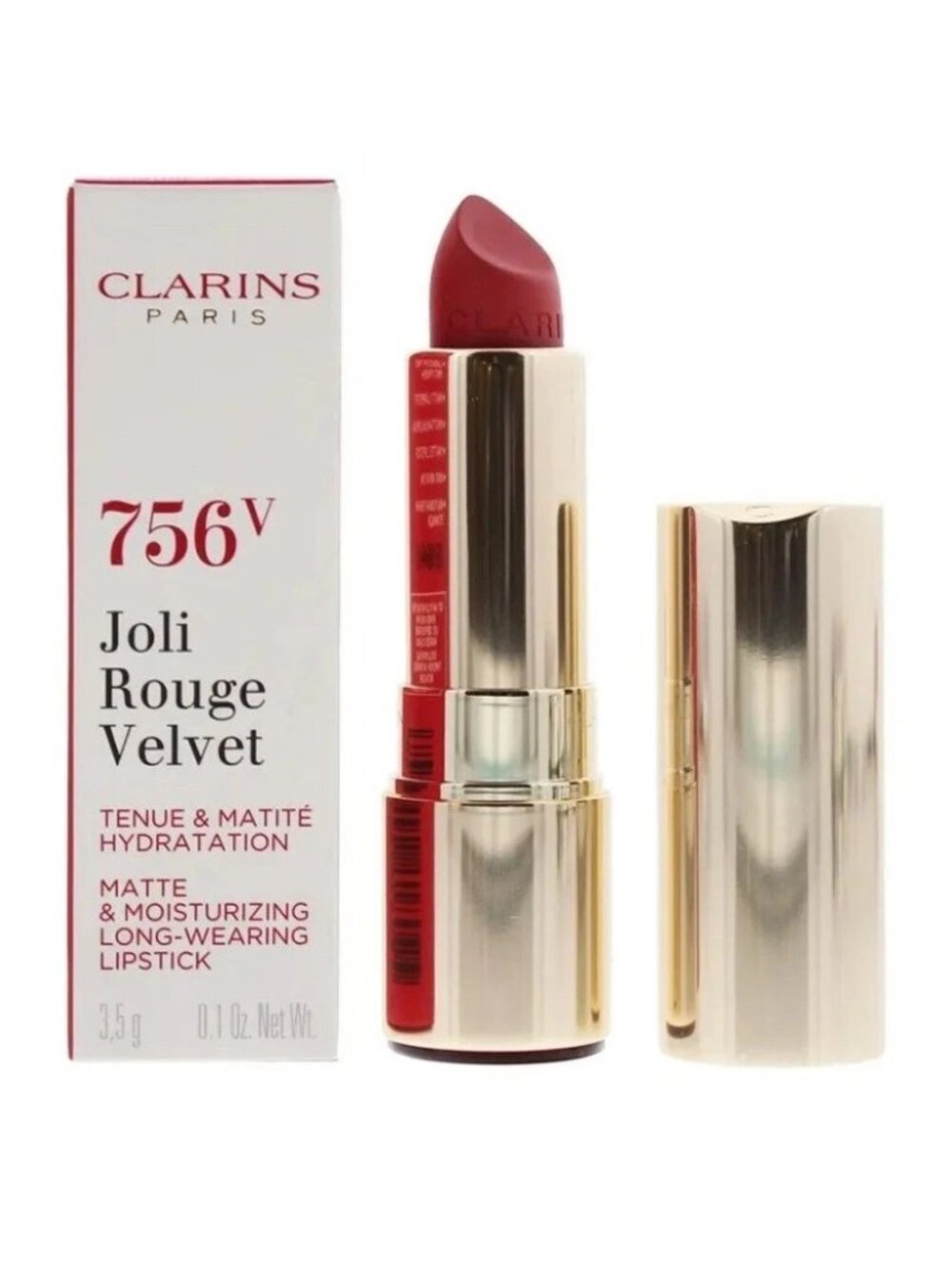 Clarins Joli‎ Rouge Velvet Matte & Moisturizing Long-Wearing Lipstick-756V Guava
